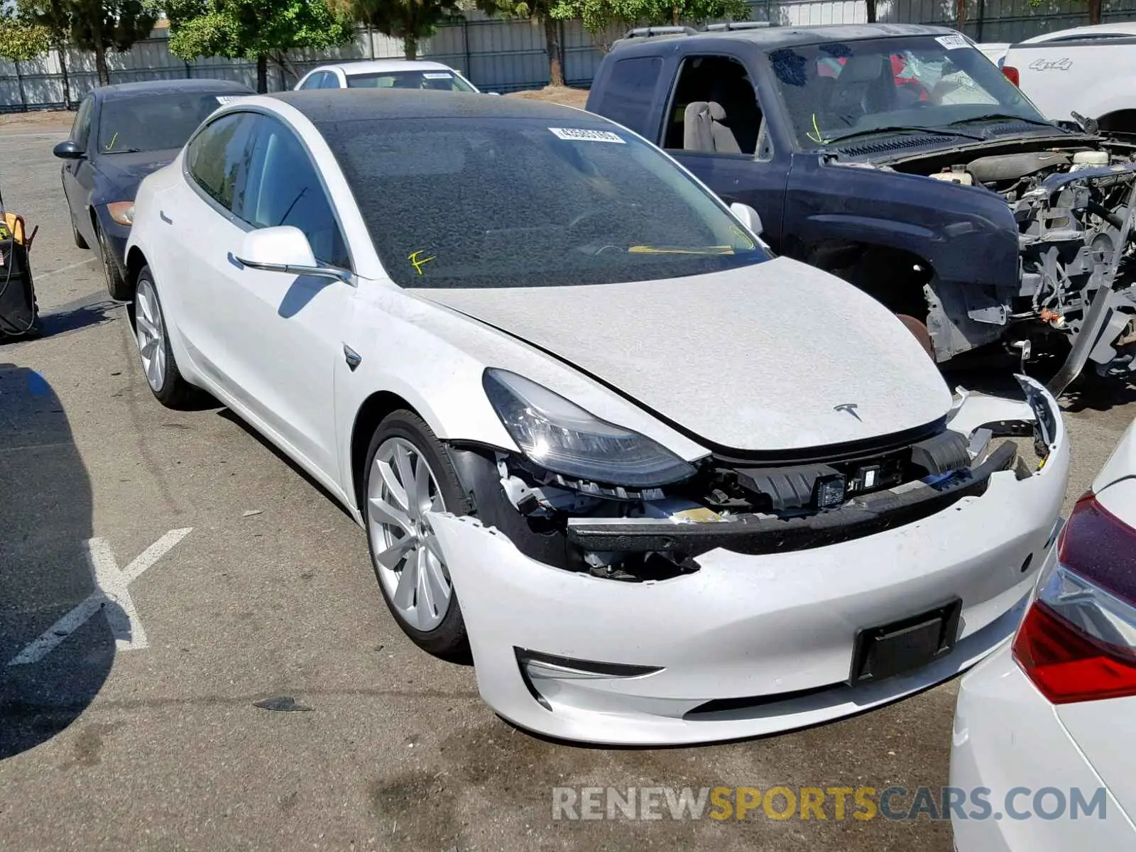 1 Photograph of a damaged car 5YJ3E1EB3KF365128 TESLA MODEL 3 2019