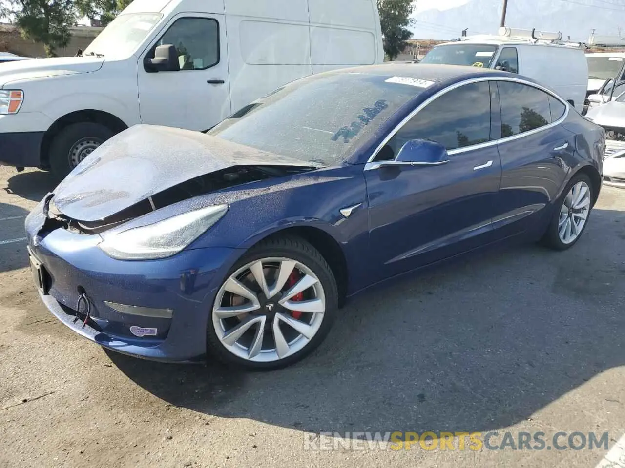 1 Photograph of a damaged car 5YJ3E1EB3KF365601 TESLA MODEL 3 2019