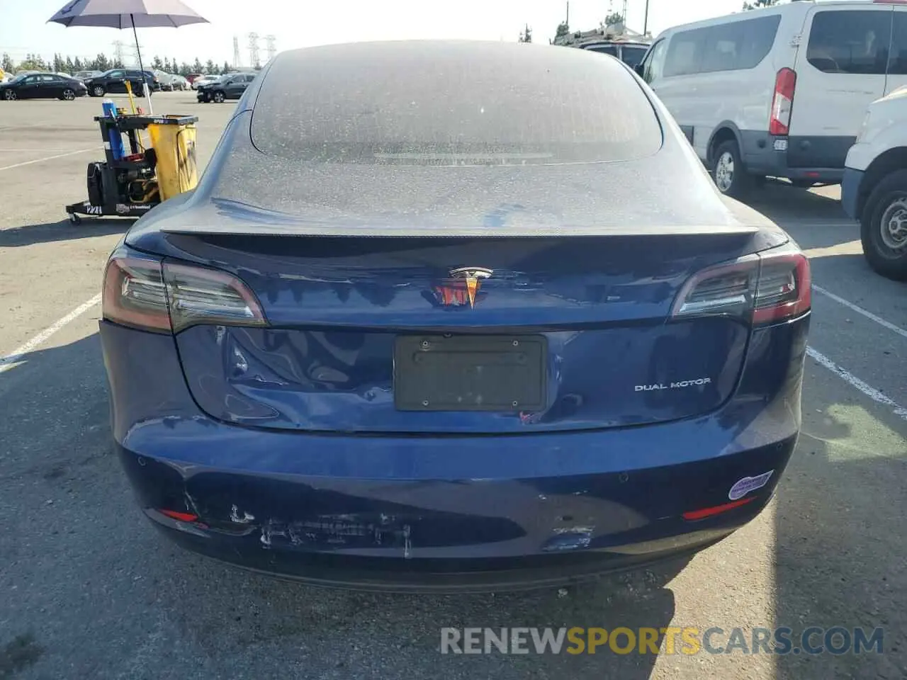 6 Photograph of a damaged car 5YJ3E1EB3KF365601 TESLA MODEL 3 2019