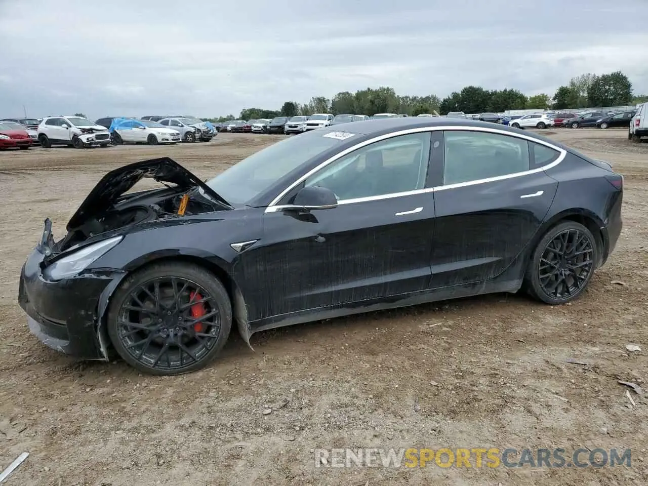 1 Photograph of a damaged car 5YJ3E1EB3KF367980 TESLA MODEL 3 2019