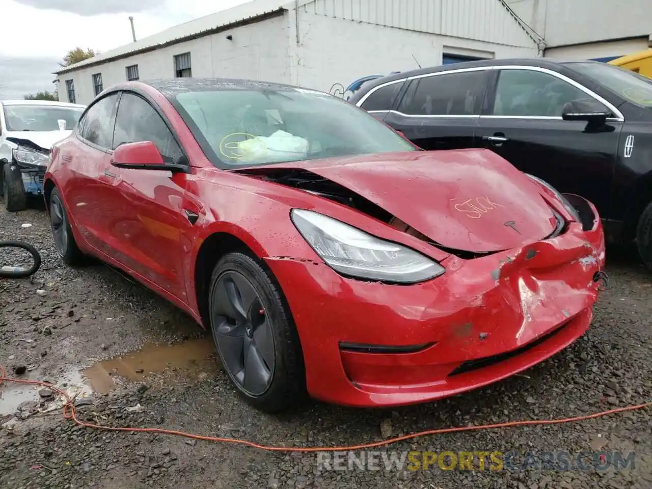 1 Photograph of a damaged car 5YJ3E1EB3KF387145 TESLA MODEL 3 2019