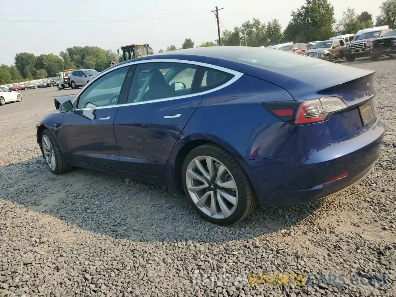 2 Photograph of a damaged car 5YJ3E1EB3KF389977 TESLA MODEL 3 2019