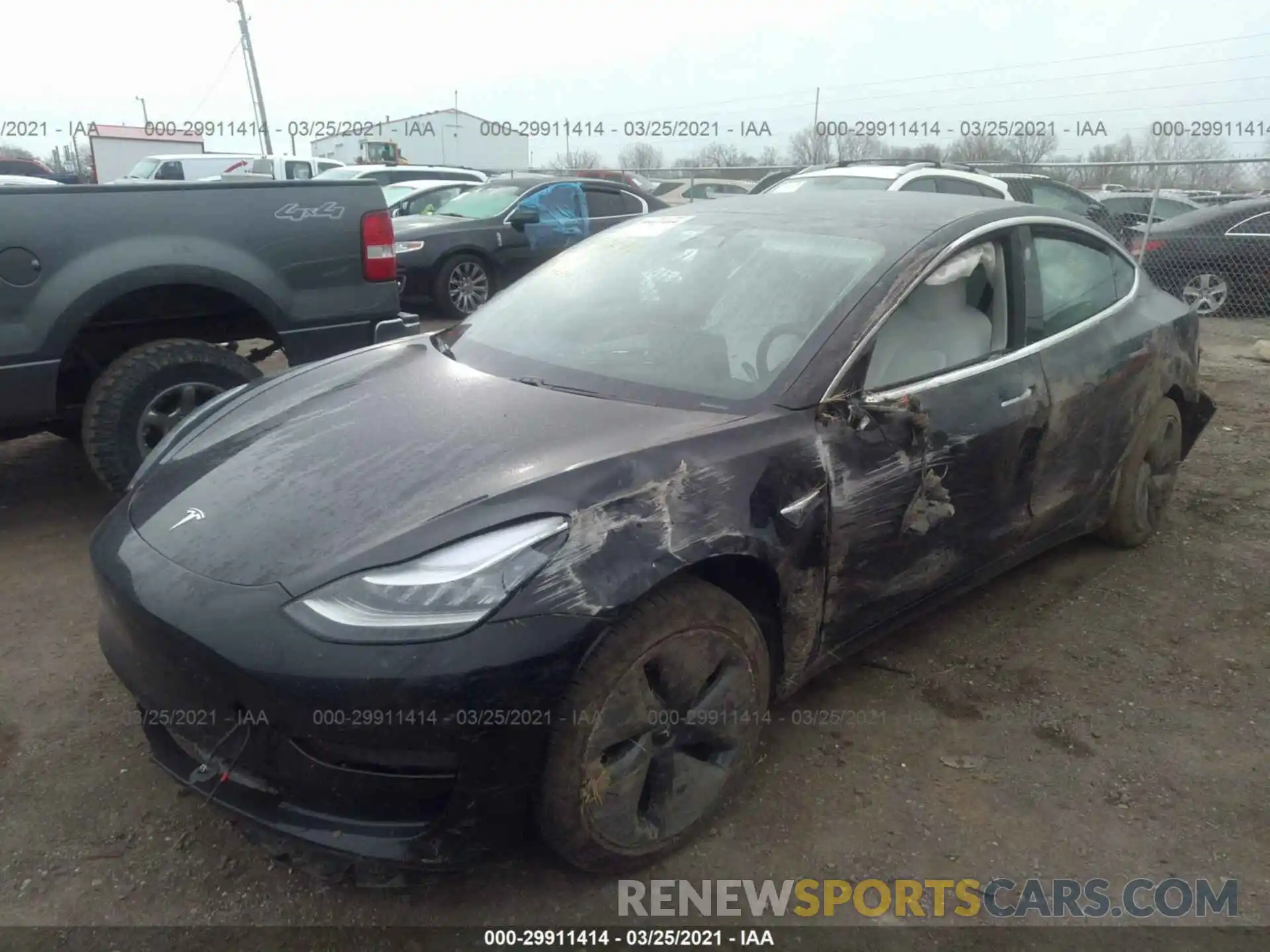 2 Photograph of a damaged car 5YJ3E1EB3KF390594 TESLA MODEL 3 2019