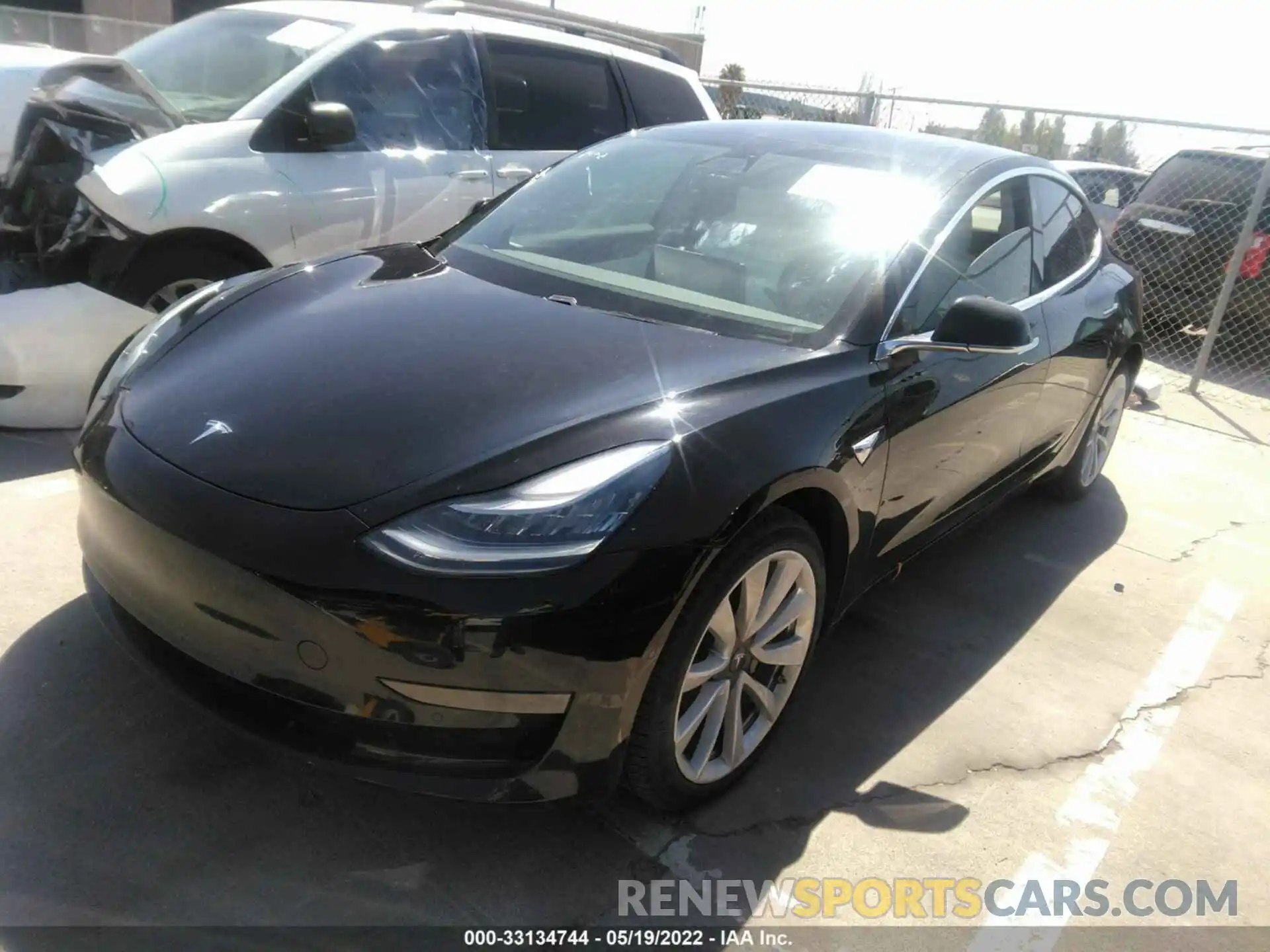 2 Photograph of a damaged car 5YJ3E1EB3KF391406 TESLA MODEL 3 2019