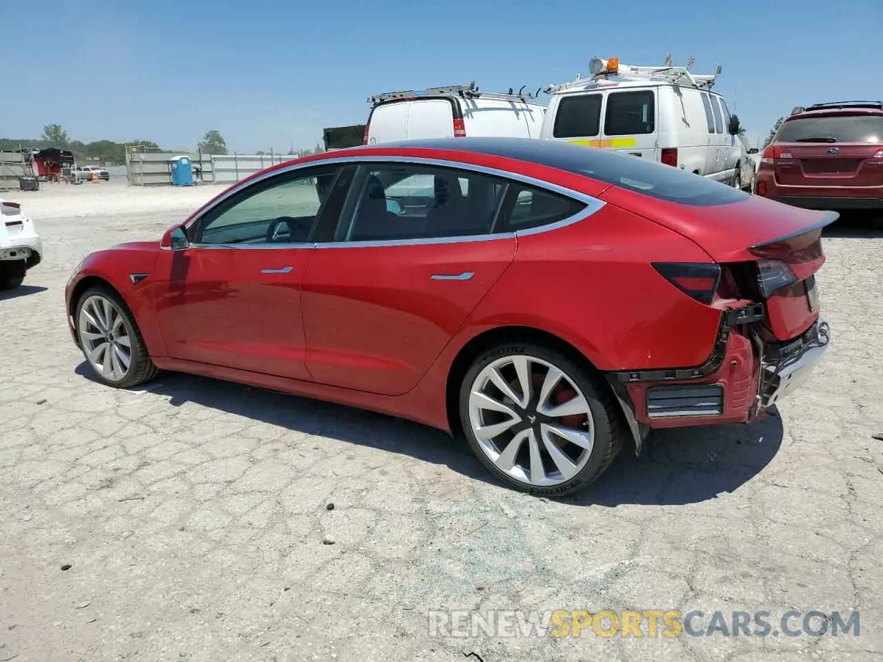 2 Photograph of a damaged car 5YJ3E1EB3KF392958 TESLA MODEL 3 2019