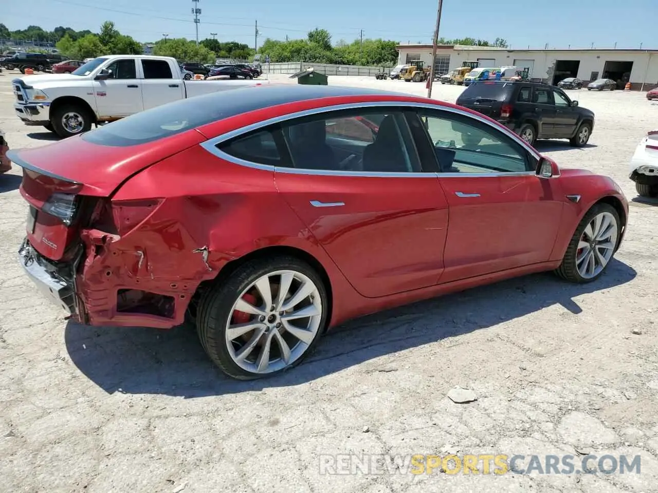 3 Photograph of a damaged car 5YJ3E1EB3KF392958 TESLA MODEL 3 2019