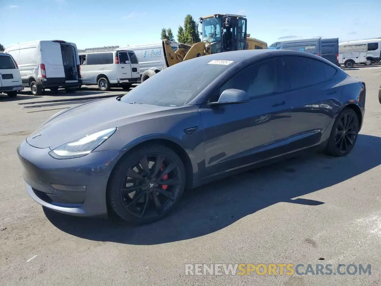 1 Photograph of a damaged car 5YJ3E1EB3KF393401 TESLA MODEL 3 2019