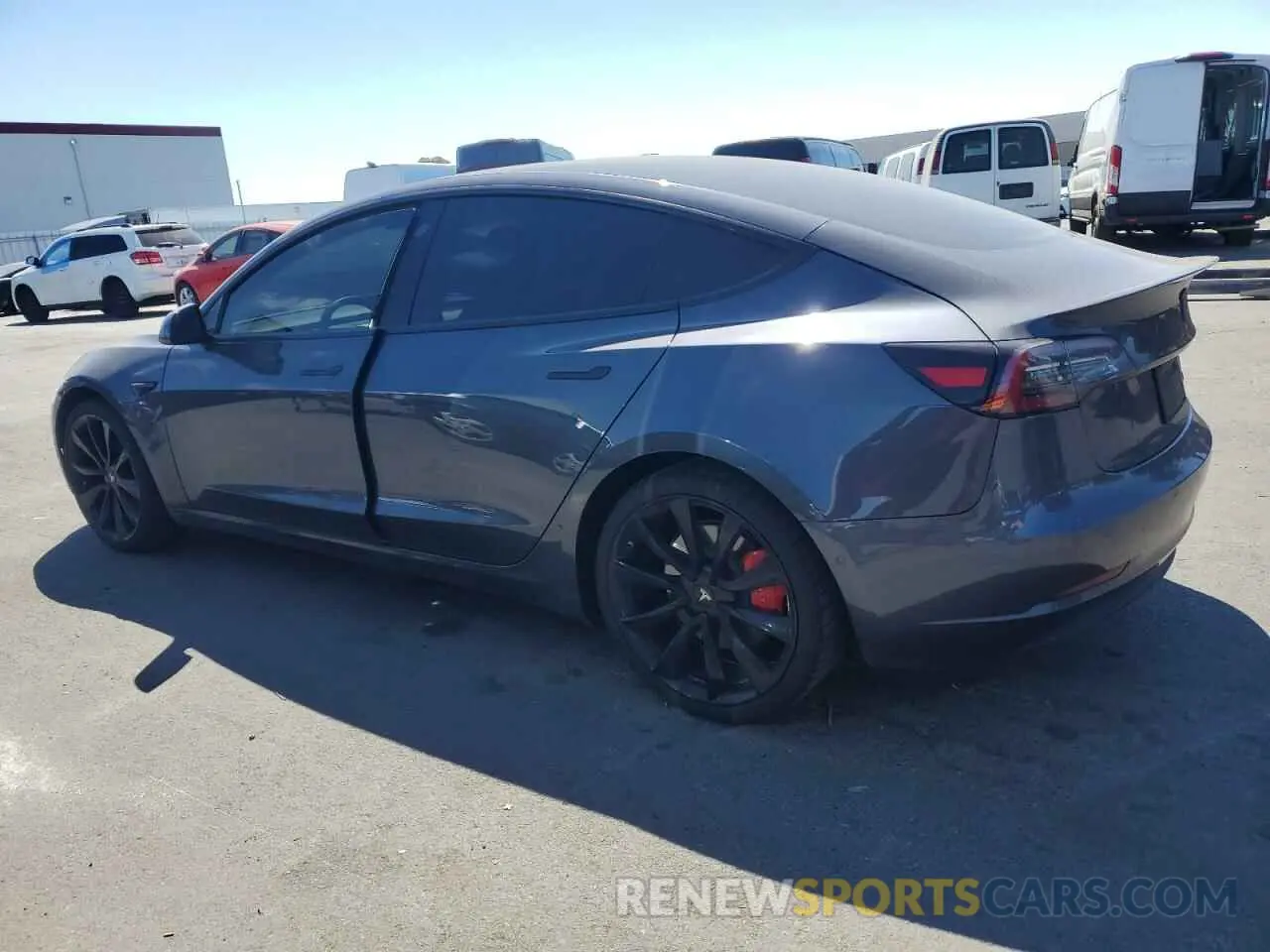 2 Photograph of a damaged car 5YJ3E1EB3KF393401 TESLA MODEL 3 2019