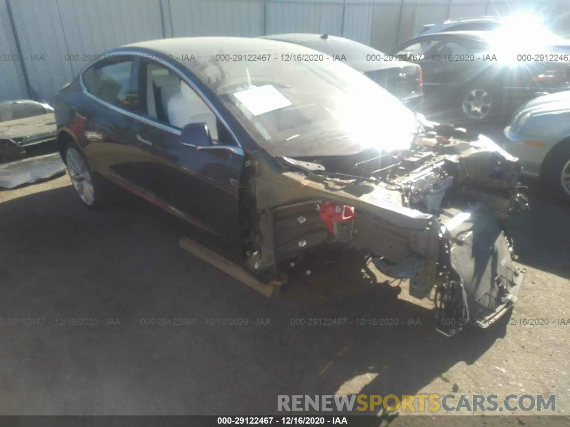 1 Photograph of a damaged car 5YJ3E1EB3KF393639 TESLA MODEL 3 2019