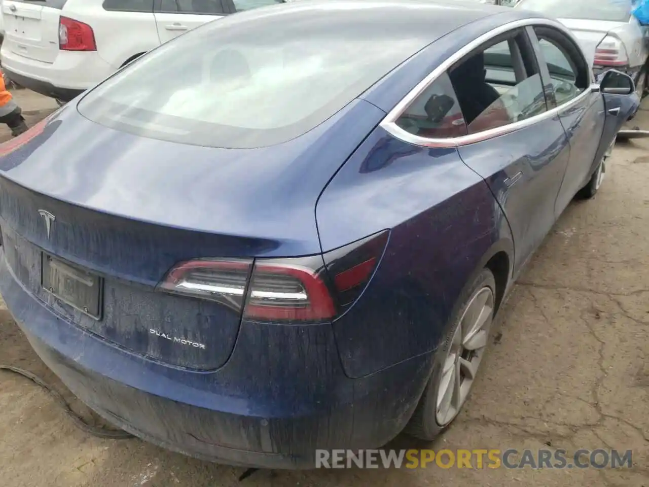 4 Photograph of a damaged car 5YJ3E1EB3KF406616 TESLA MODEL 3 2019