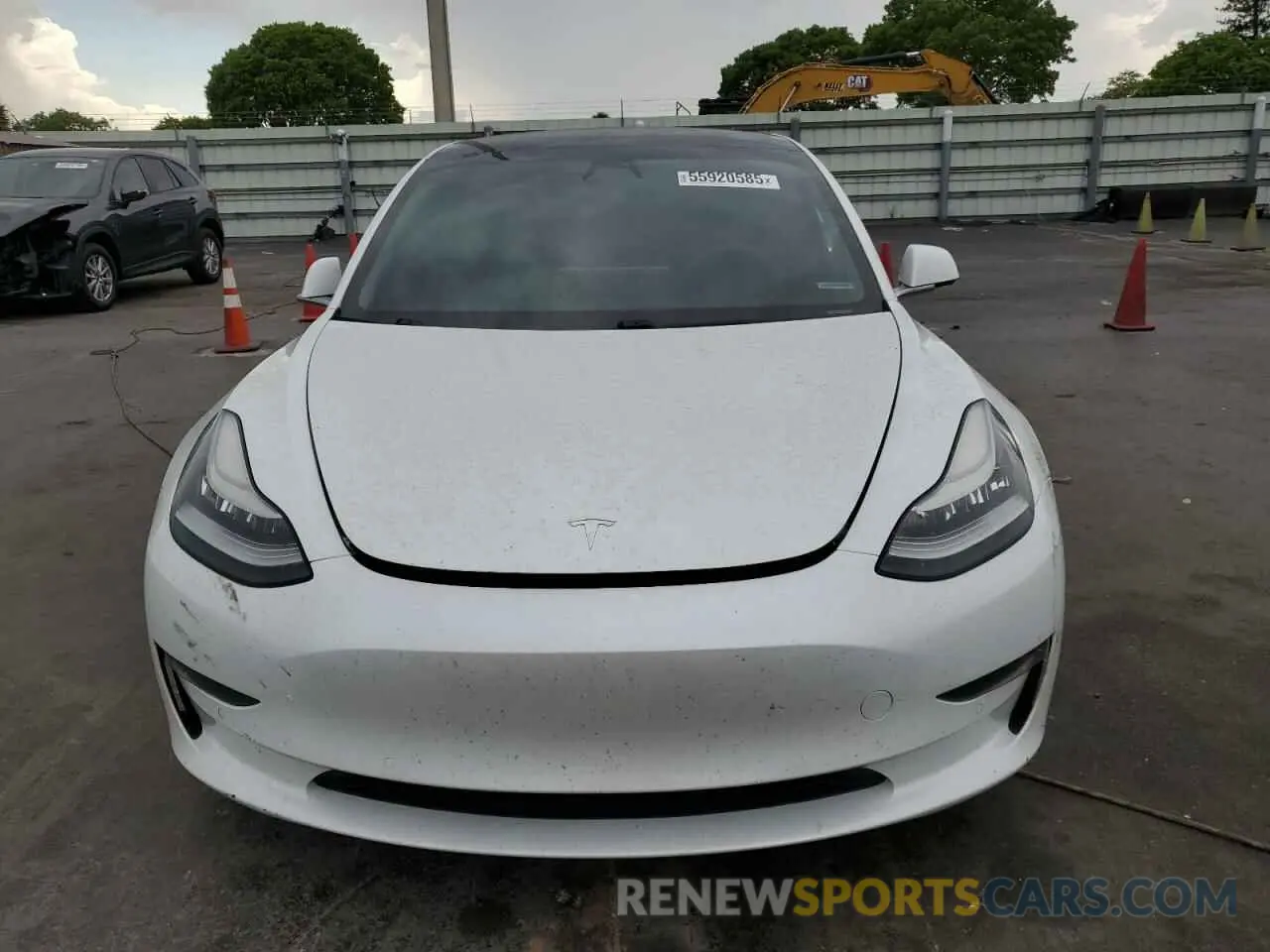 5 Photograph of a damaged car 5YJ3E1EB3KF418622 TESLA MODEL 3 2019