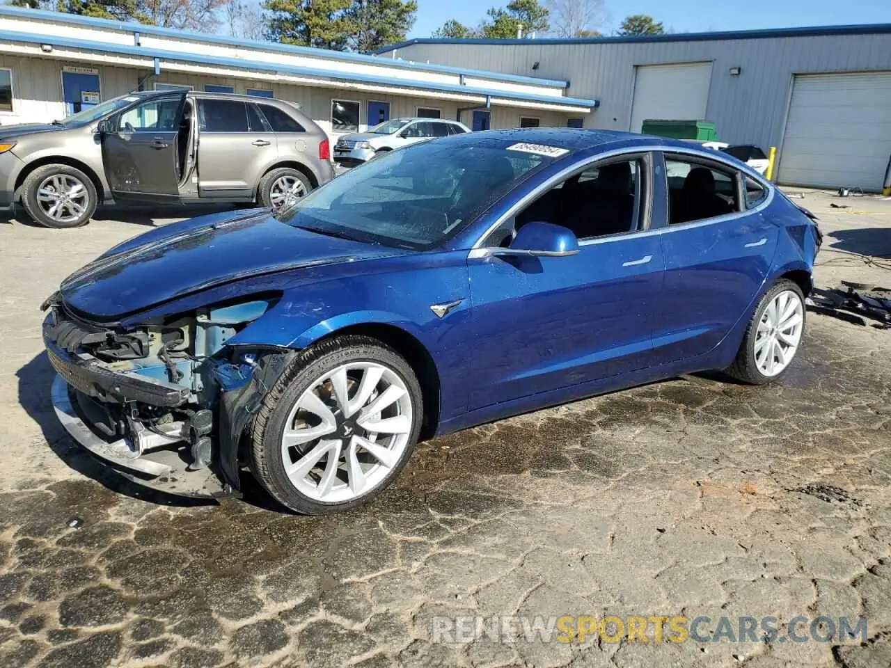 1 Photograph of a damaged car 5YJ3E1EB3KF423142 TESLA MODEL 3 2019