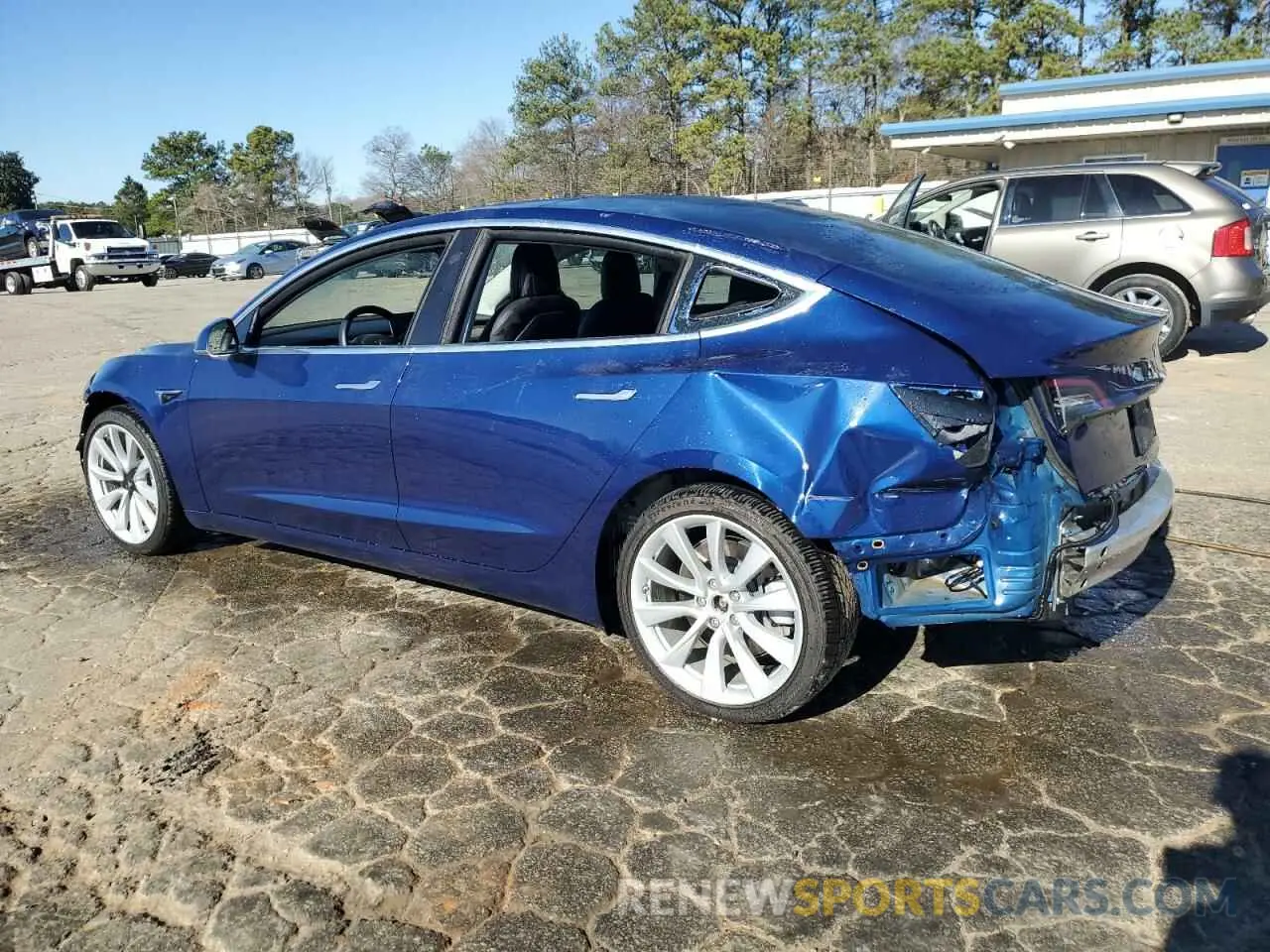 2 Photograph of a damaged car 5YJ3E1EB3KF423142 TESLA MODEL 3 2019
