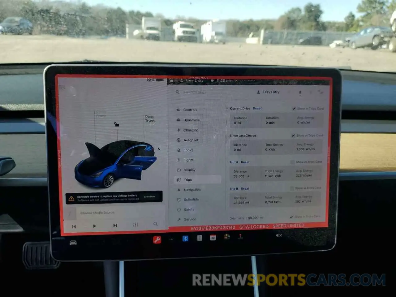9 Photograph of a damaged car 5YJ3E1EB3KF423142 TESLA MODEL 3 2019