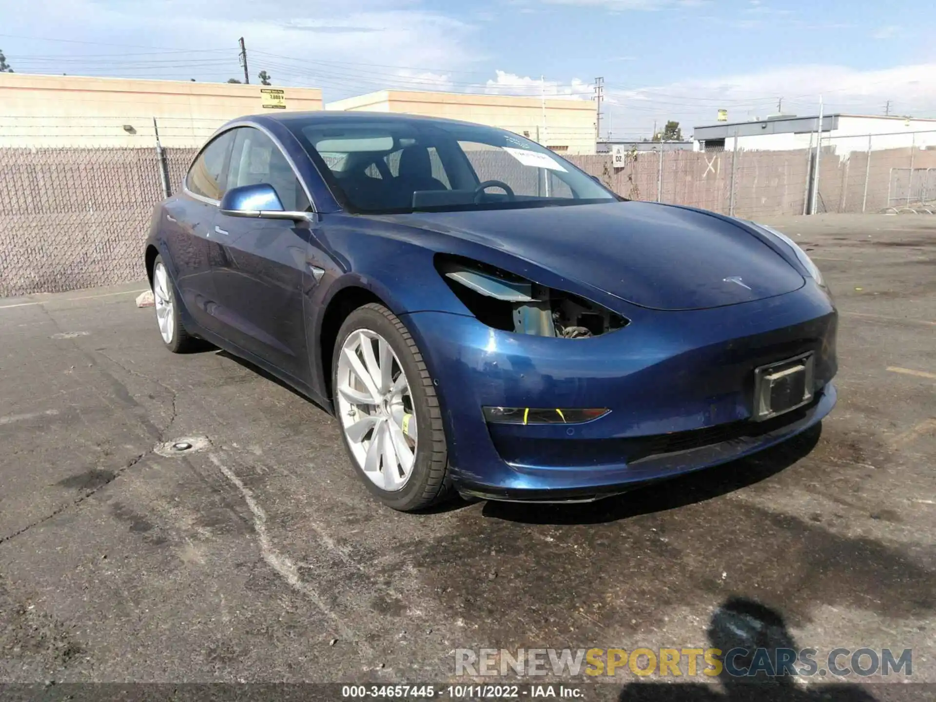 1 Photograph of a damaged car 5YJ3E1EB3KF433928 TESLA MODEL 3 2019