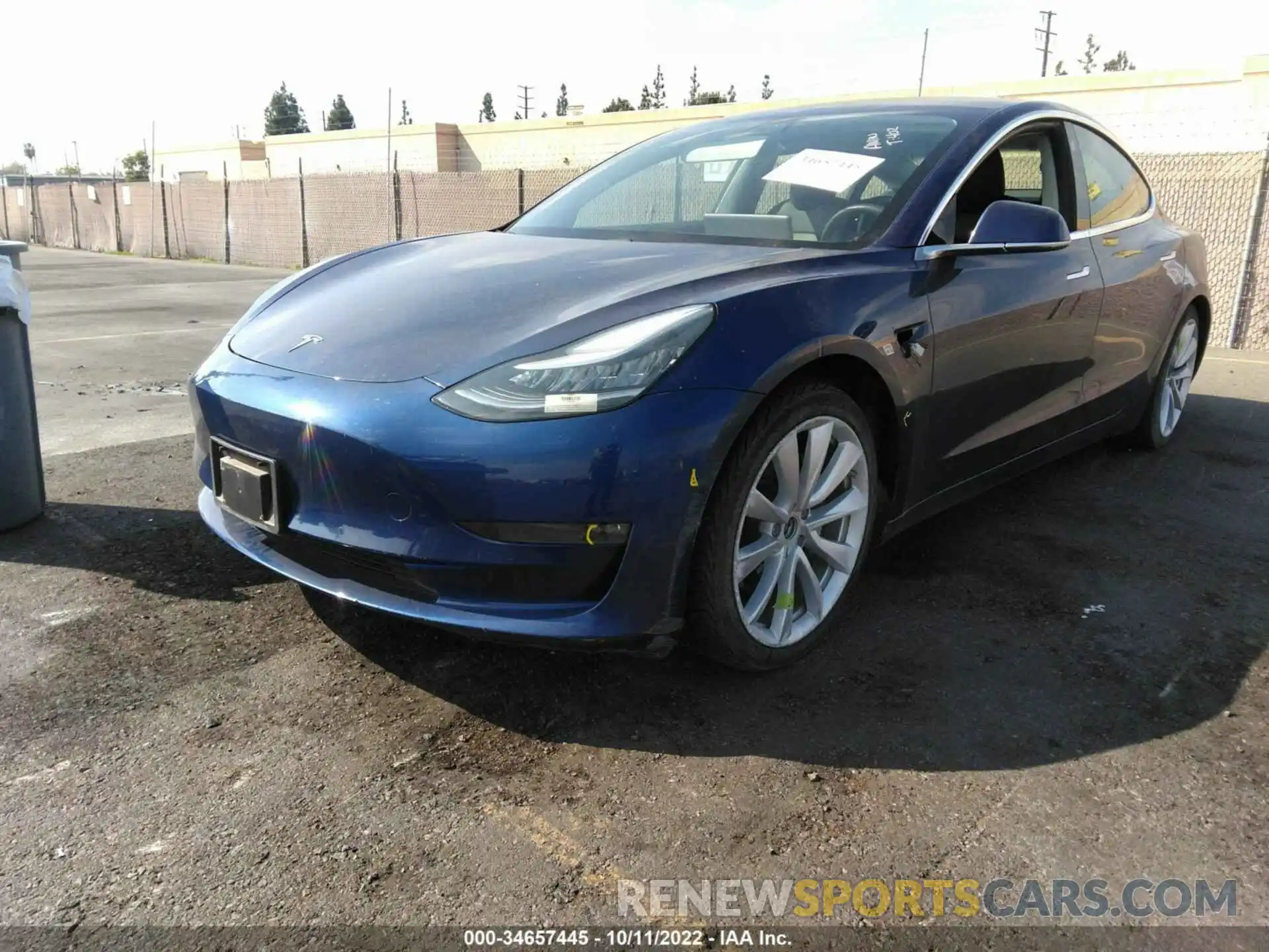 2 Photograph of a damaged car 5YJ3E1EB3KF433928 TESLA MODEL 3 2019