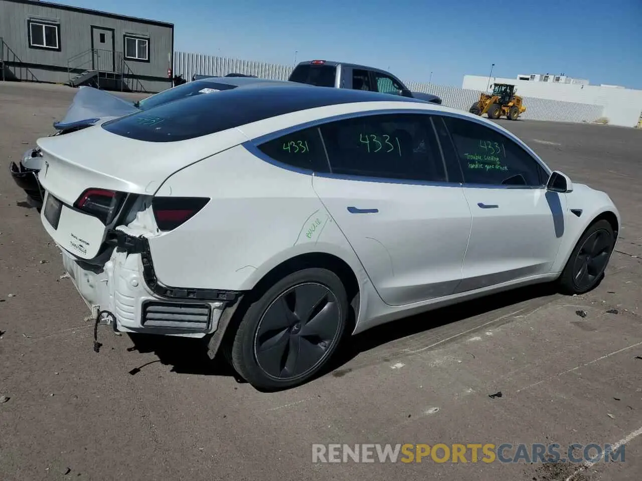 3 Photograph of a damaged car 5YJ3E1EB3KF493840 TESLA MODEL 3 2019