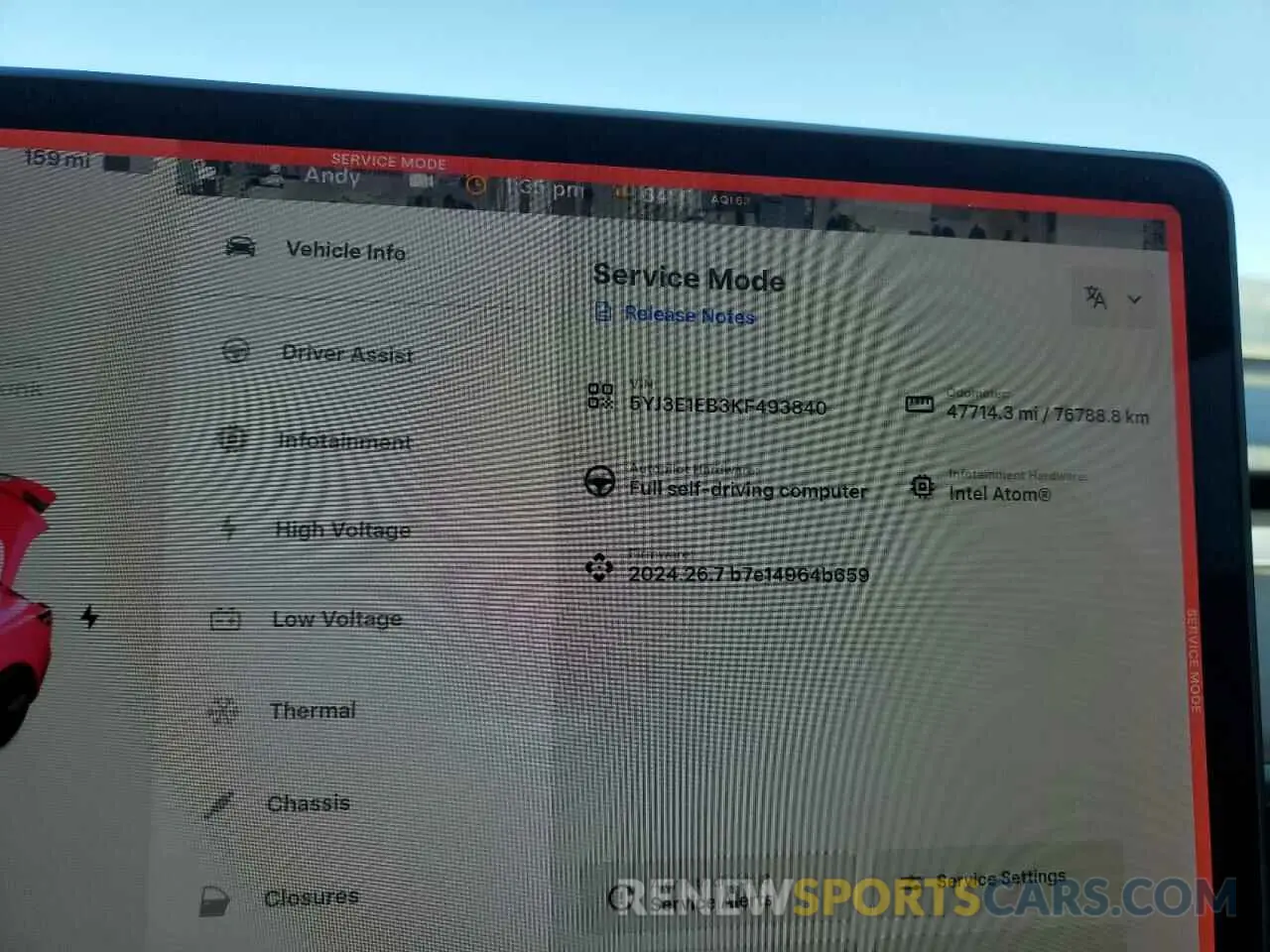 9 Photograph of a damaged car 5YJ3E1EB3KF493840 TESLA MODEL 3 2019
