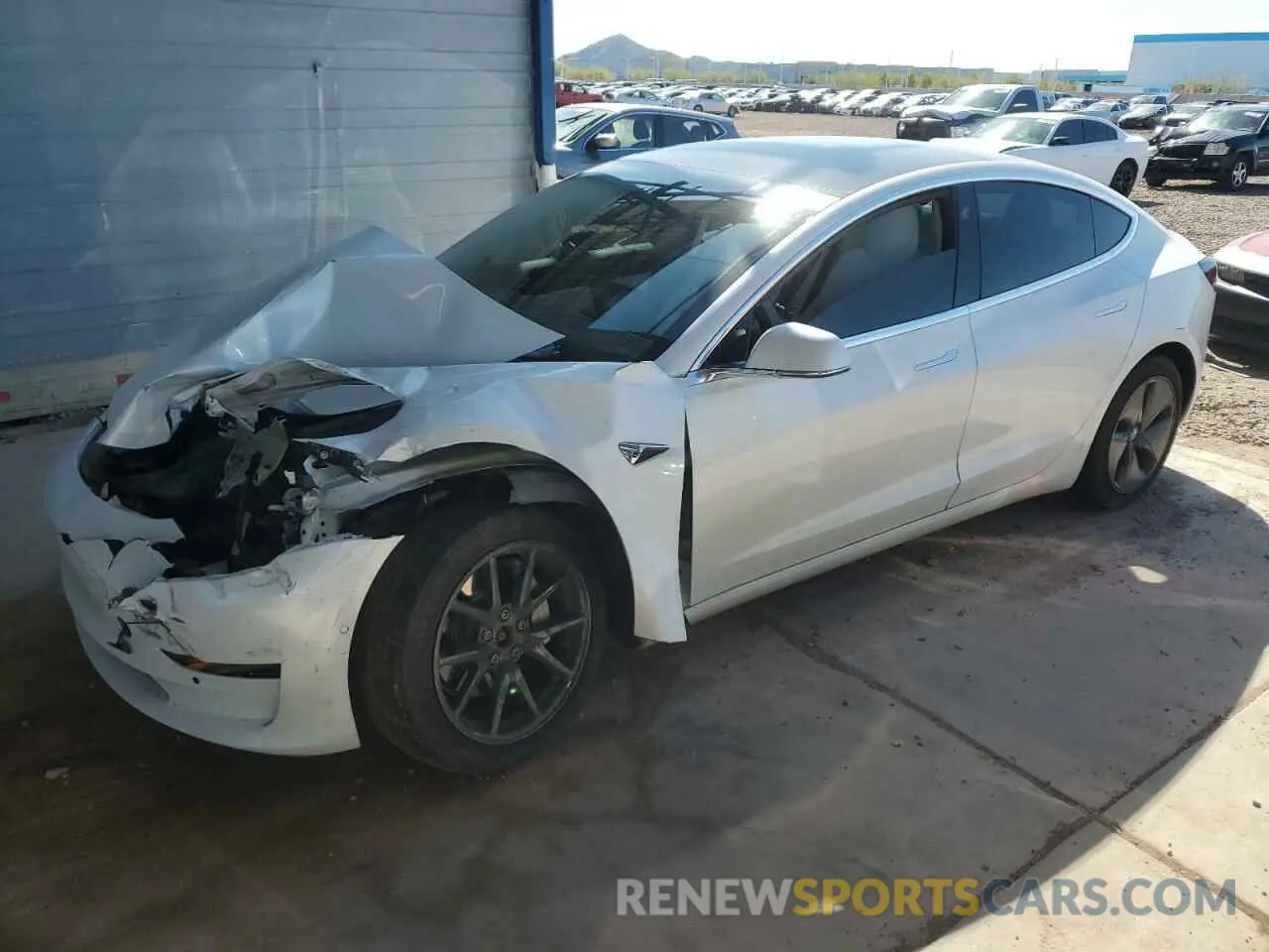 1 Photograph of a damaged car 5YJ3E1EB3KF513035 TESLA MODEL 3 2019