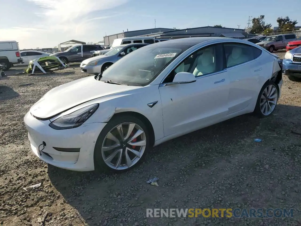 1 Photograph of a damaged car 5YJ3E1EB3KF514654 TESLA MODEL 3 2019