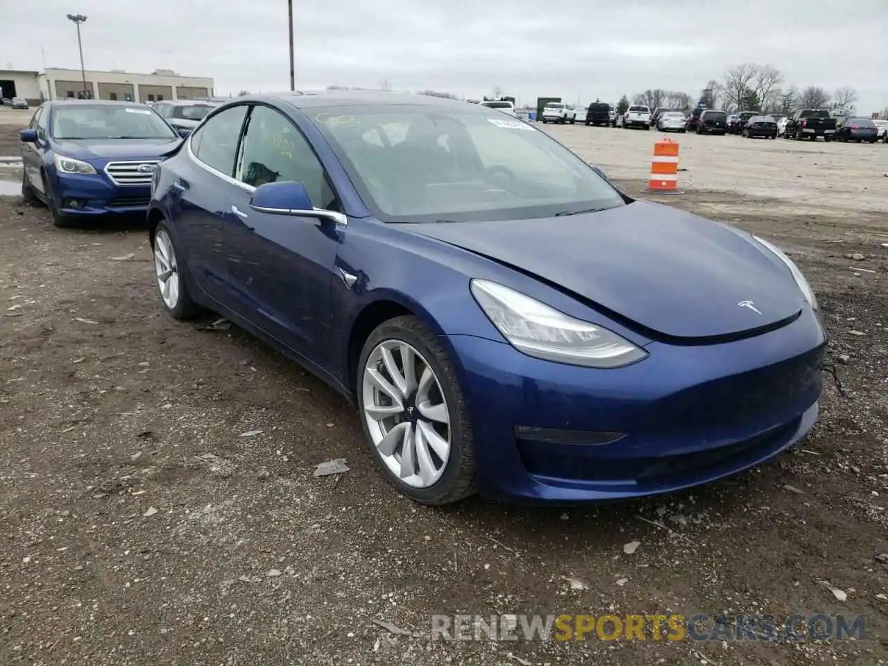 1 Photograph of a damaged car 5YJ3E1EB4KF194275 TESLA MODEL 3 2019