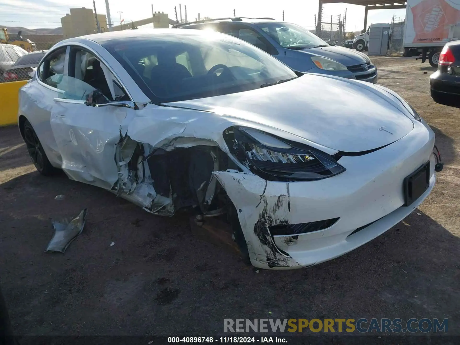 1 Photograph of a damaged car 5YJ3E1EB4KF194678 TESLA MODEL 3 2019