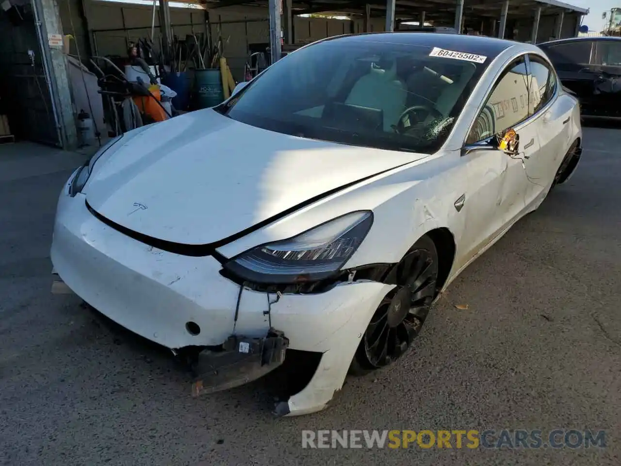 2 Photograph of a damaged car 5YJ3E1EB4KF195118 TESLA MODEL 3 2019