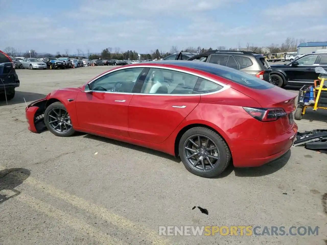 2 Photograph of a damaged car 5YJ3E1EB4KF195197 TESLA MODEL 3 2019