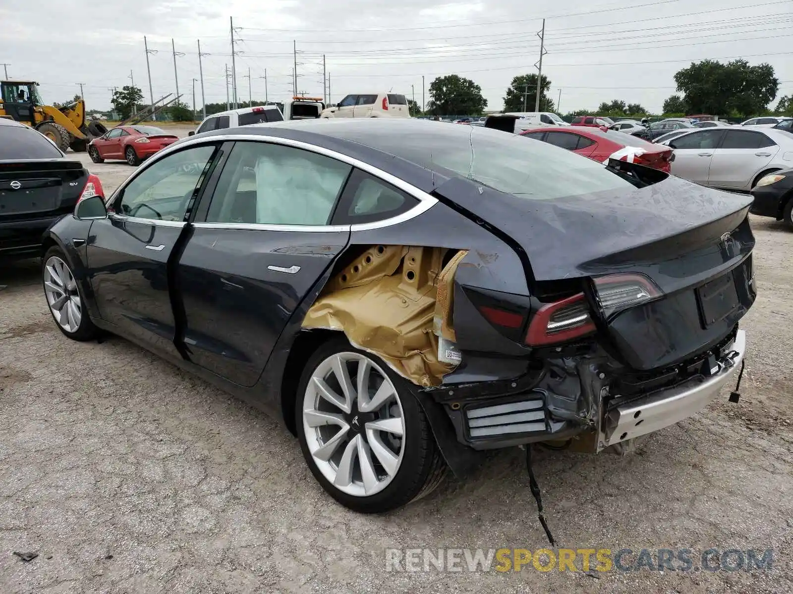 3 Photograph of a damaged car 5YJ3E1EB4KF205856 TESLA MODEL 3 2019