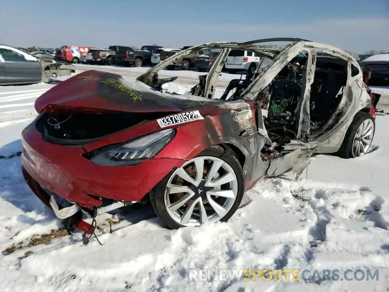 2 Photograph of a damaged car 5YJ3E1EB4KF210586 TESLA MODEL 3 2019