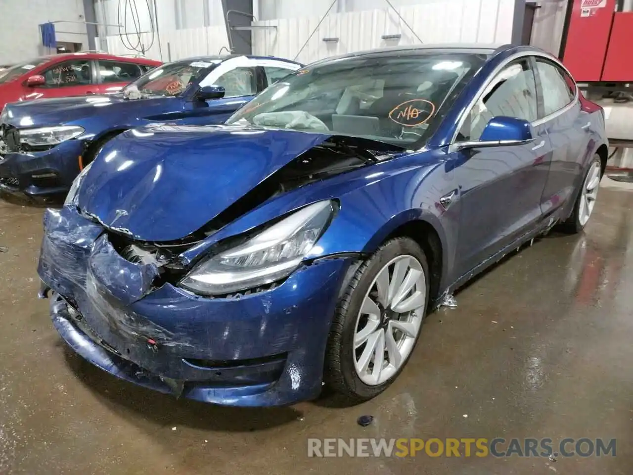 2 Photograph of a damaged car 5YJ3E1EB4KF210992 TESLA MODEL 3 2019