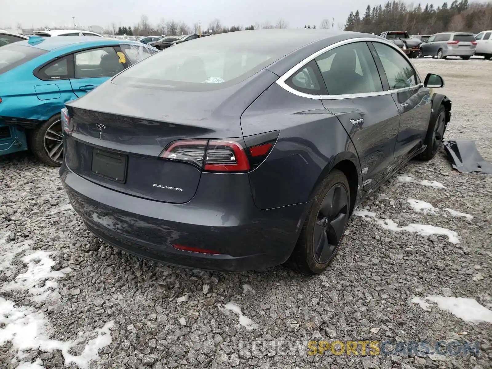 4 Photograph of a damaged car 5YJ3E1EB4KF214170 TESLA MODEL 3 2019