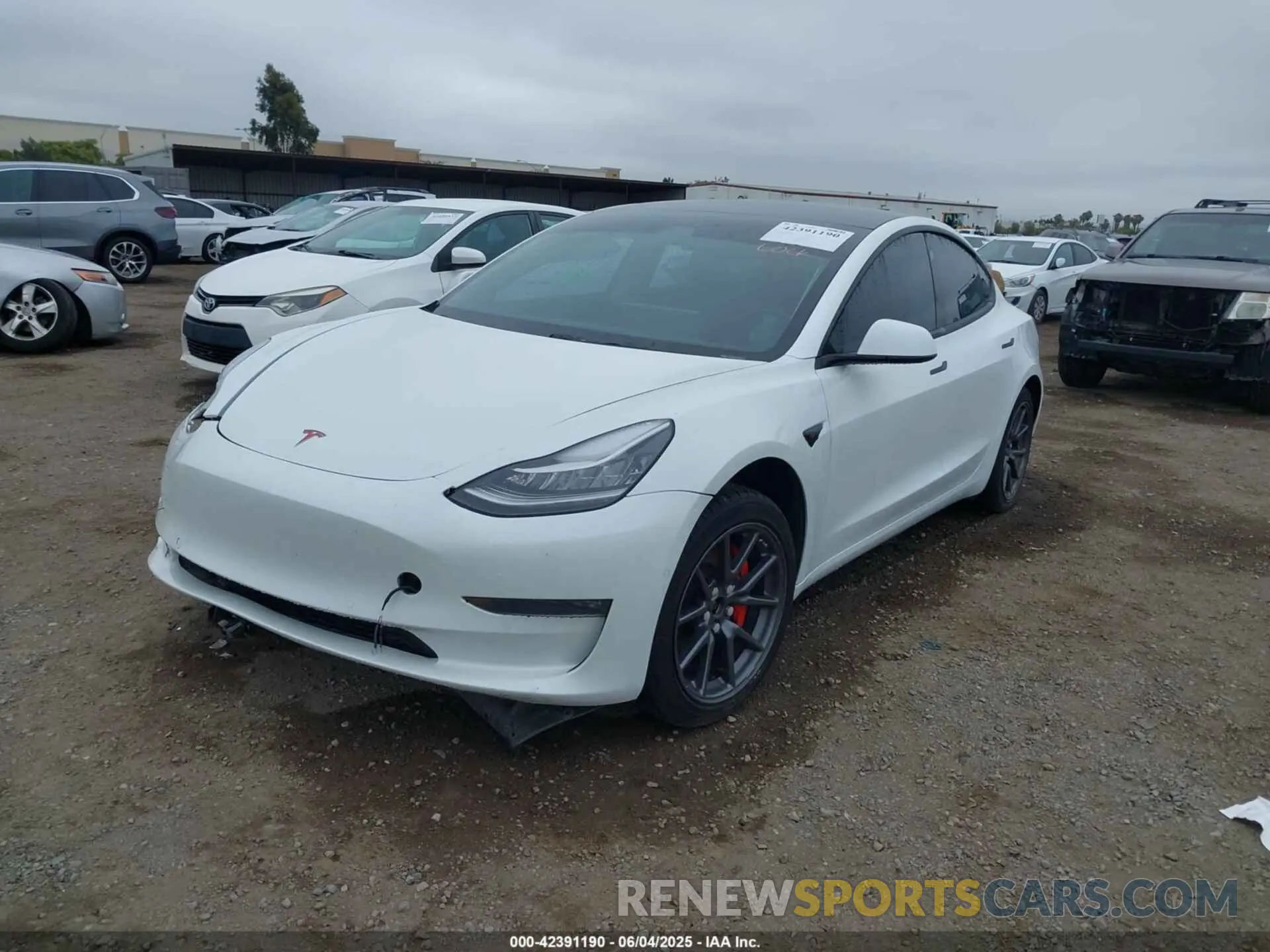 2 Photograph of a damaged car 5YJ3E1EB4KF359595 TESLA MODEL 3 2019