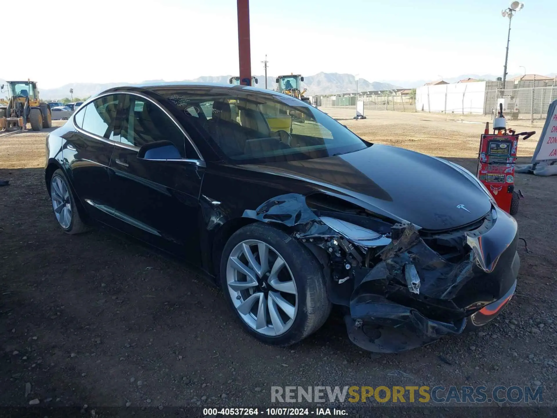 1 Photograph of a damaged car 5YJ3E1EB4KF364800 TESLA MODEL 3 2019