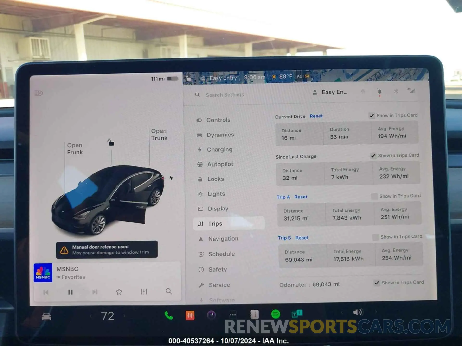 7 Photograph of a damaged car 5YJ3E1EB4KF364800 TESLA MODEL 3 2019