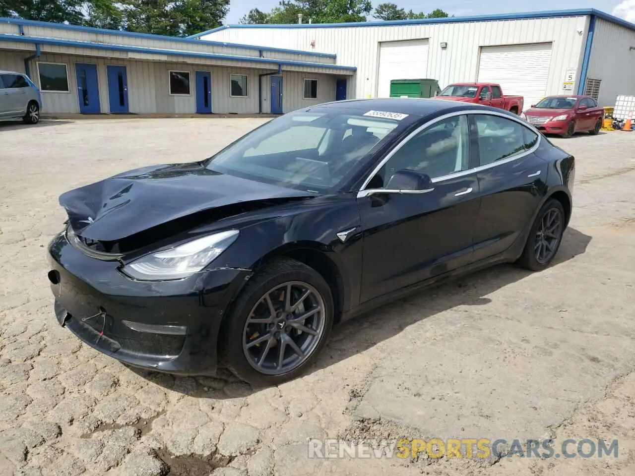 1 Photograph of a damaged car 5YJ3E1EB4KF384691 TESLA MODEL 3 2019