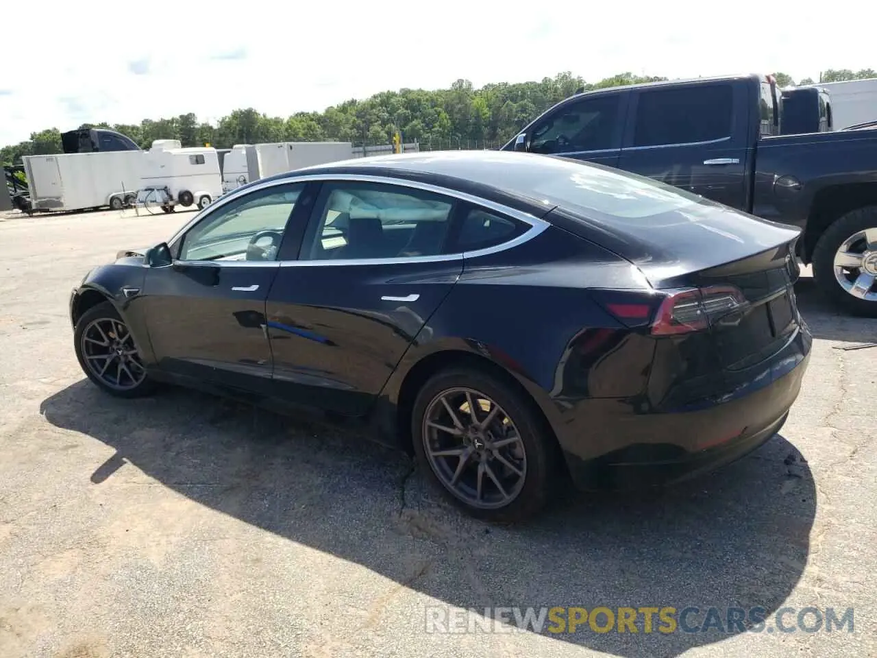 2 Photograph of a damaged car 5YJ3E1EB4KF384691 TESLA MODEL 3 2019