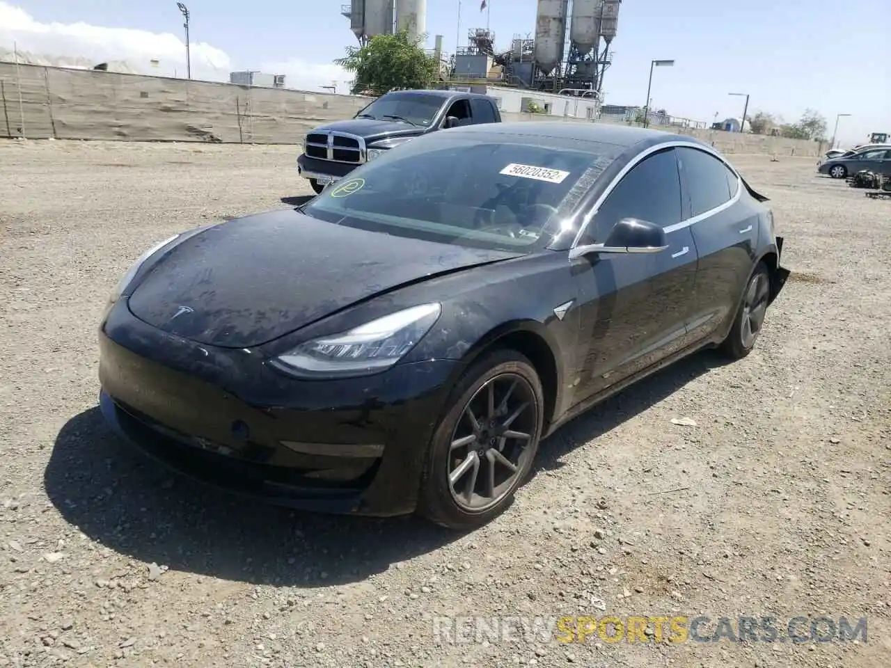 2 Photograph of a damaged car 5YJ3E1EB4KF385226 TESLA MODEL 3 2019