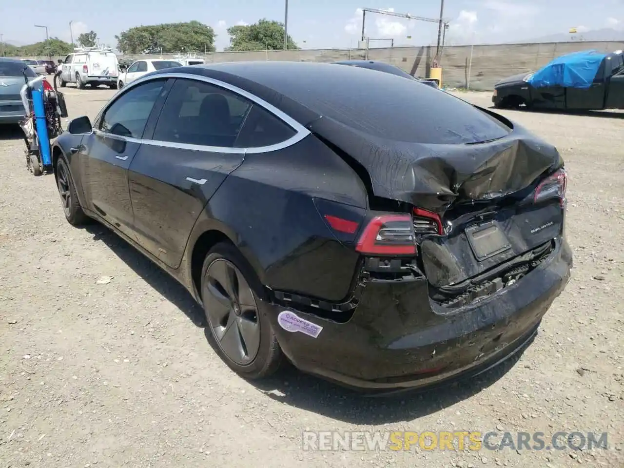 3 Photograph of a damaged car 5YJ3E1EB4KF385226 TESLA MODEL 3 2019