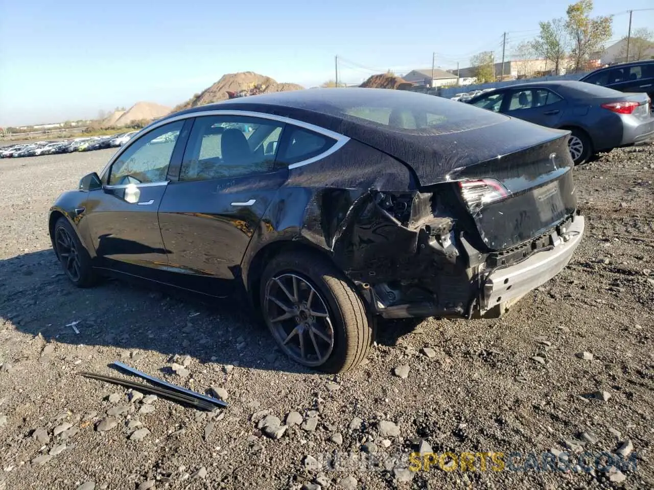 2 Photograph of a damaged car 5YJ3E1EB4KF386117 TESLA MODEL 3 2019