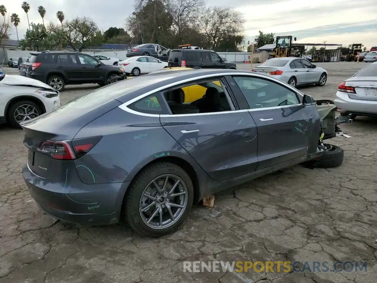 3 Photograph of a damaged car 5YJ3E1EB4KF386697 TESLA MODEL 3 2019