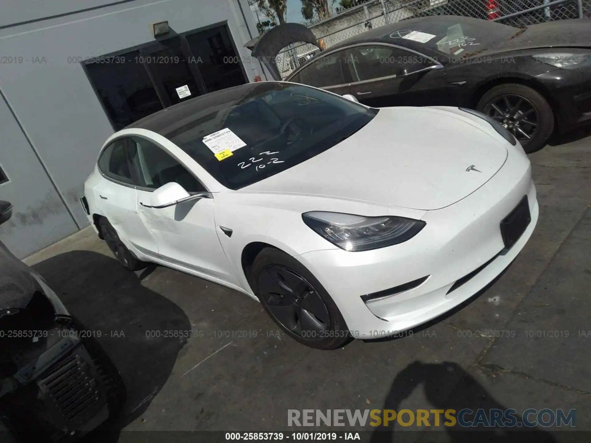 1 Photograph of a damaged car 5YJ3E1EB4KF388059 TESLA MODEL 3 2019