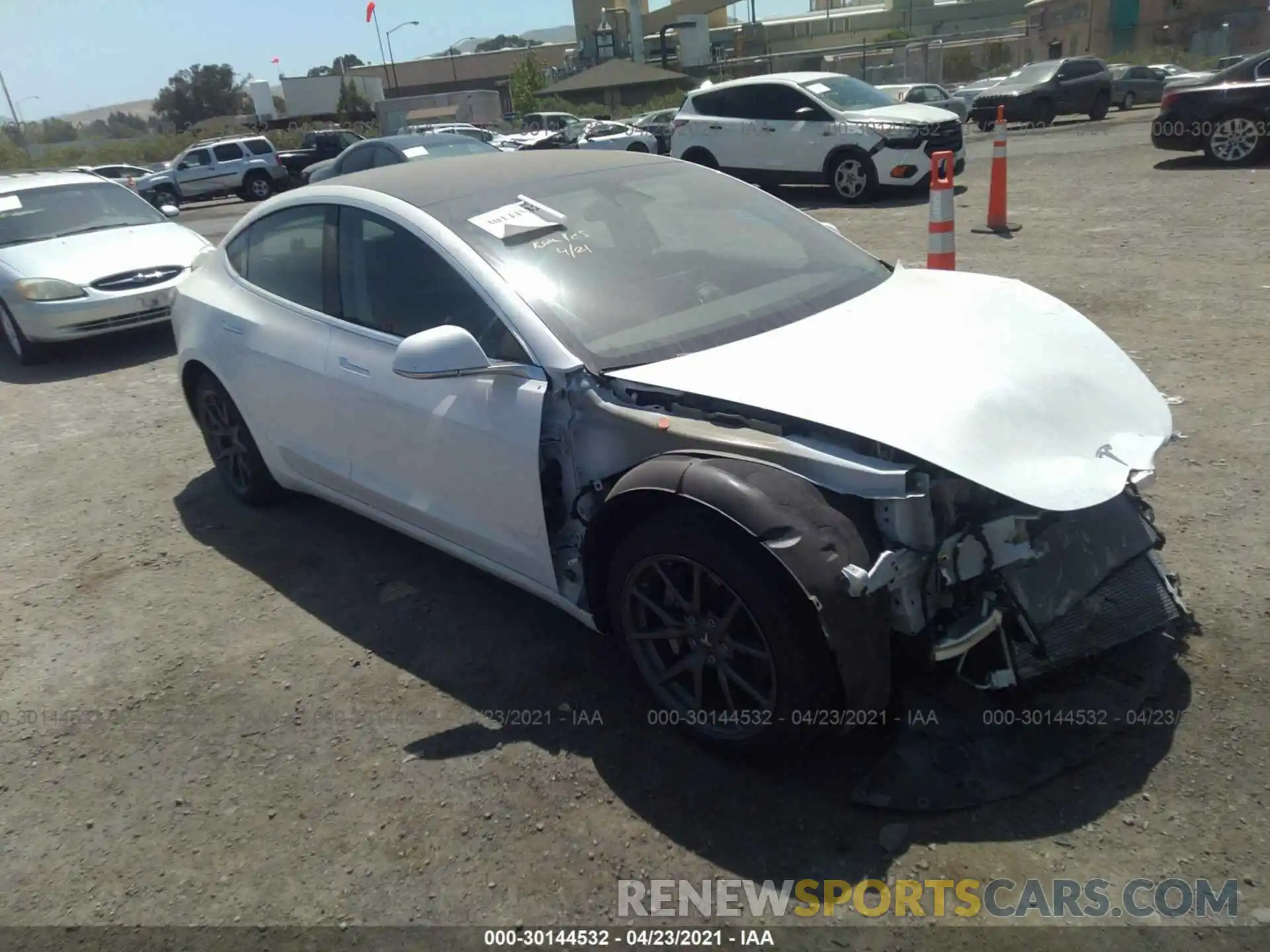 1 Photograph of a damaged car 5YJ3E1EB4KF388224 TESLA MODEL 3 2019