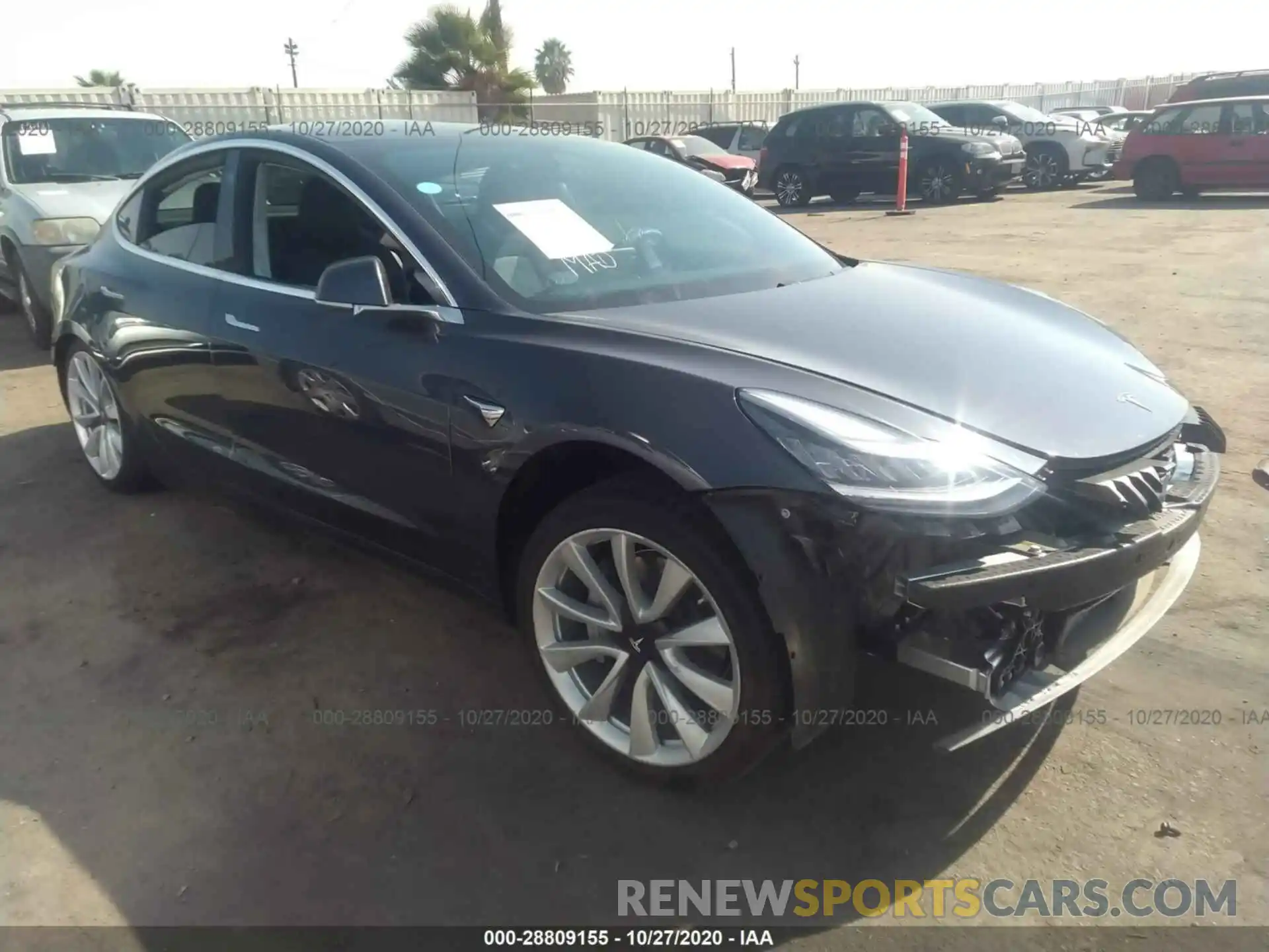 1 Photograph of a damaged car 5YJ3E1EB4KF389115 TESLA MODEL 3 2019