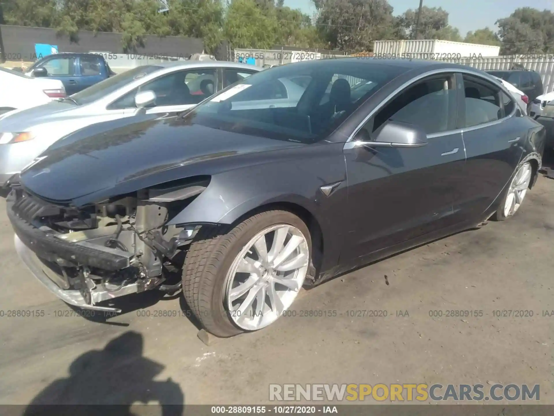 2 Photograph of a damaged car 5YJ3E1EB4KF389115 TESLA MODEL 3 2019