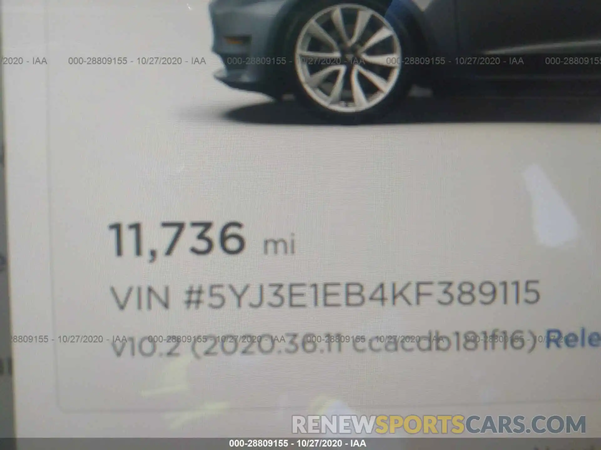 7 Photograph of a damaged car 5YJ3E1EB4KF389115 TESLA MODEL 3 2019