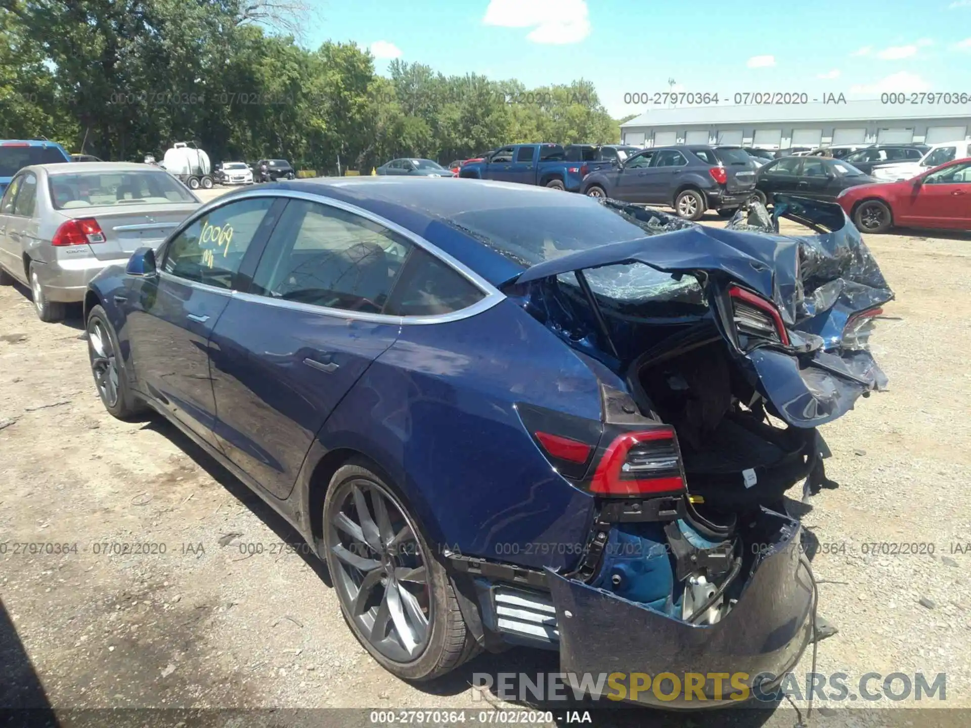 3 Photograph of a damaged car 5YJ3E1EB4KF393097 TESLA MODEL 3 2019