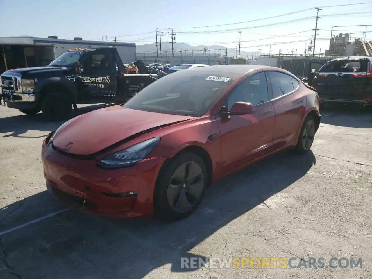 2 Photograph of a damaged car 5YJ3E1EB4KF406754 TESLA MODEL 3 2019