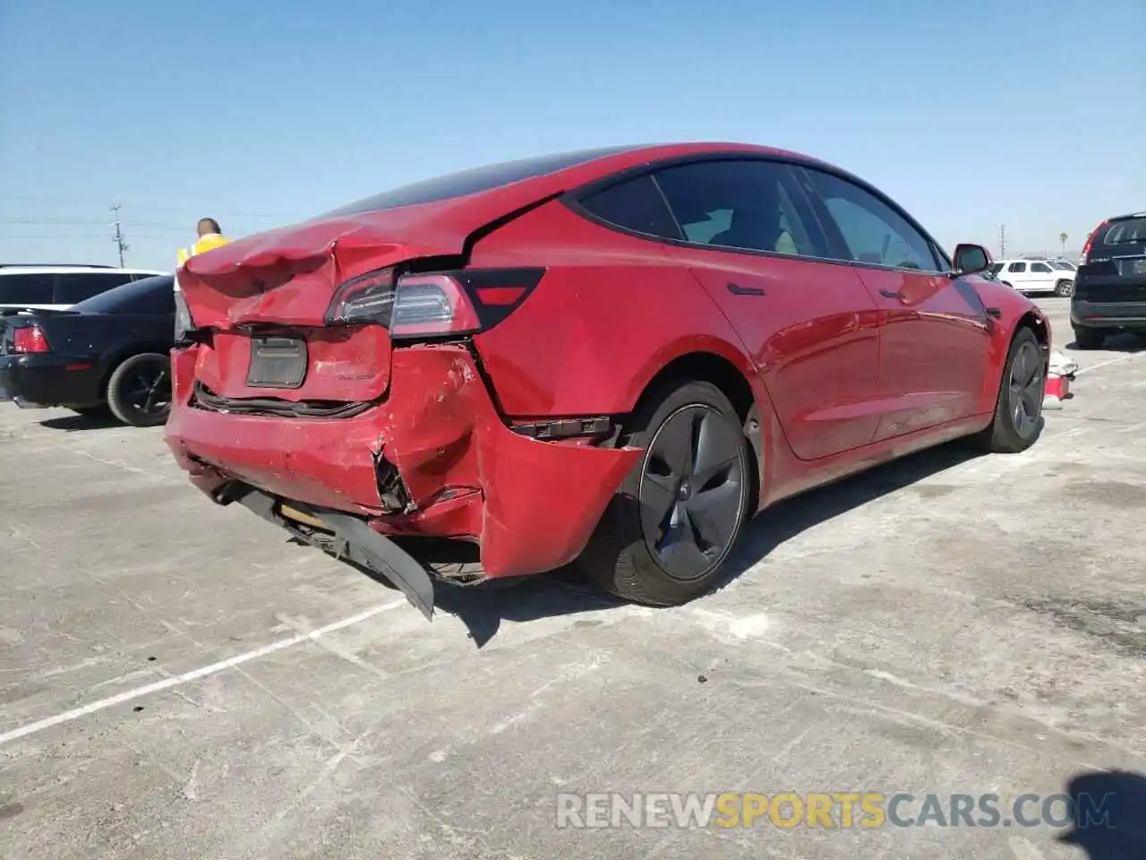 4 Photograph of a damaged car 5YJ3E1EB4KF406754 TESLA MODEL 3 2019