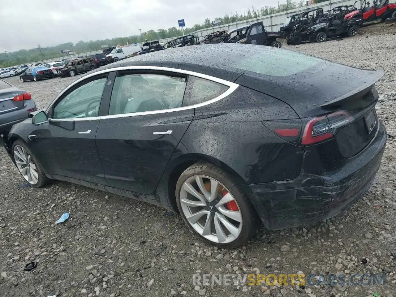 2 Photograph of a damaged car 5YJ3E1EB4KF407063 TESLA MODEL 3 2019
